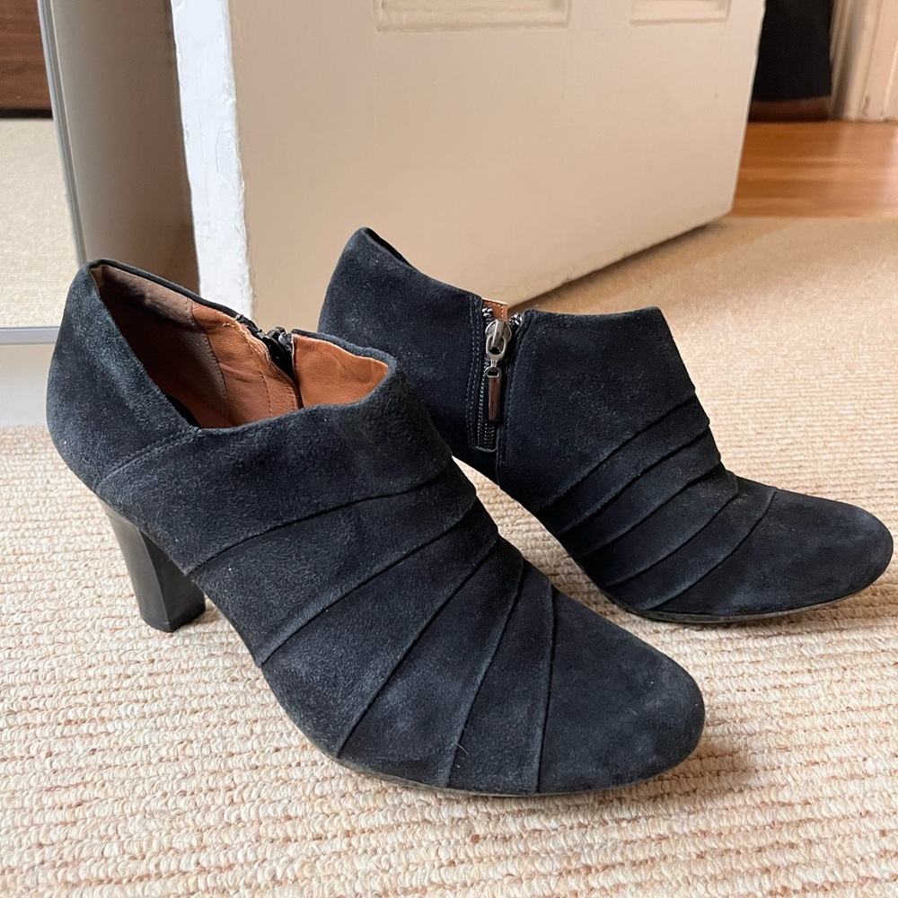 Clarks Black Heeled Boots
